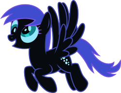 Size: 1920x1469 | Tagged: safe, edit, imported from derpibooru, vector edit, derpy hooves, nightmare moon, pegasus, pony, ponyar fusion, fusion, nightmare derpy, palette swap, recolor, simple background, transparent background, vector, xk-class end-of-the-world scenario