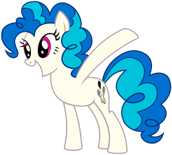 Size: 1920x1728 | Tagged: safe, edit, imported from derpibooru, vector edit, dj pon-3, pinkie pie, vinyl scratch, earth pony, pony, ponyar fusion, fusion, palette swap, recolor, simple background, smiling, transparent background, vector