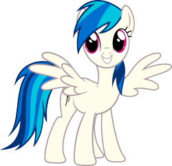 Size: 1920x1856 | Tagged: safe, edit, imported from derpibooru, vector edit, dj pon-3, rainbow dash, vinyl scratch, pegasus, pony, ponyar fusion, fusion, palette swap, recolor, simple background, smiling, transparent background, vector