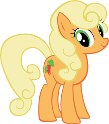 Size: 1920x2194 | Tagged: safe, edit, imported from derpibooru, vector edit, applejack, carrot top, golden harvest, earth pony, pony, ponyar fusion, fusion, palette swap, recolor, simple background, smiling, transparent background, vector