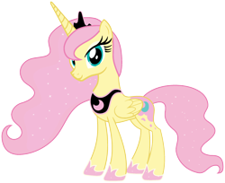 Size: 1920x1565 | Tagged: safe, edit, imported from derpibooru, vector edit, fluttershy, princess luna, alicorn, pony, ponyar fusion, crown, fusion, jewelry, palette swap, recolor, regalia, simple background, smiling, transparent background, vector