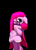 Size: 1400x1950 | Tagged: safe, artist:hc0, imported from derpibooru, pinkie pie, earth pony, pony, bipedal, female, hair over one eye, makeup, mare, pinkamena diane pie, running makeup, solo