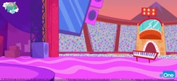 Size: 1400x641 | Tagged: source needed, safe, artist:mcguinnessjohn, imported from derpibooru, my little pony: pony life, concept art, crate, crowd, curtain, curtains, eone, g4.5, keyboard, light, logo, mountain, musical instrument, my little pony logo, piano, pony life, screen, speaker, speakers, sportacular spectacular musical musak-ular, stadium, stage, sunset, text