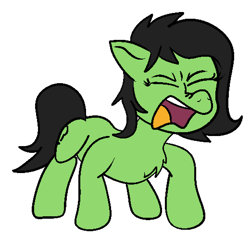 Size: 1040x982 | Tagged: safe, artist:xppp1n, imported from ponybooru, oc, oc only, oc:filly anon, earth pony, pony, autistic screeching, female, filly, reeee, screaming, simple background, solo, transparent background