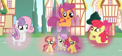 Size: 3565x1635 | Tagged: safe, artist:galaxyswirlsyt, imported from derpibooru, apple bloom, scootaloo, sweetie belle, oc, oc:apple denki, oc:fries, oc:strawberlly, earth pony, pegasus, pony, unicorn, base used, cutie mark crusaders, cutiespark, earth pony oc, female, filly, freckles, generation xerox, grin, high res, horn, large wings, offspring, older, older apple bloom, older cmc, older scootaloo, older sweetie belle, open mouth, open smile, parent:apple bloom, parent:button mash, parent:rumble, parent:scootaloo, parent:sweetie belle, parent:tender taps, parents:rumbloo, parents:sweetiemash, parents:tenderbloom, pegasus oc, smiling, unicorn oc, wings