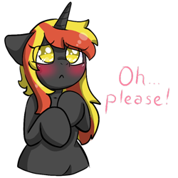 Size: 512x512 | Tagged: safe, artist:alex69vodka, imported from derpibooru, oc, oc only, oc:java, pony, unicorn, blushing, female, looking at you, simple background, sticker, text, transparent background