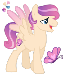 Size: 2300x2750 | Tagged: safe, artist:magicuniclaws, imported from derpibooru, oc, oc only, pegasus, pony, high res, magical lesbian spawn, male, offspring, parent:fluttershy, parent:princess cadance, parents:flutterdance, solo, stallion