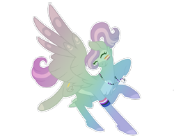 Size: 1035x835 | Tagged: safe, artist:magicuniclaws, imported from derpibooru, oc, oc only, pegasus, pony, female, mare, pride flag, simple background, solo, transparent background