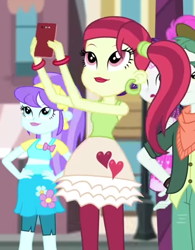 Size: 520x667 | Tagged: safe, imported from derpibooru, screencap, aqua blossom, rarity, rose heart, scott green, display of affection, equestria girls, equestria girls series, cellphone, cropped, female, male, phone, smartphone