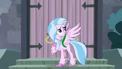 Size: 1280x720 | Tagged: safe, edit, edited screencap, editor:whodoesntlovesnot, imported from derpibooru, screencap, silverstream, hippogriff, 1000 hours in ms paint, female, runny nose, snot, snot edit, solo, teeth