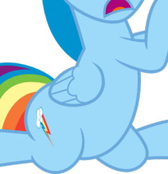 Size: 445x462 | Tagged: safe, artist:jeatz-axl, edit, imported from derpibooru, vector edit, rainbow dash, pegasus, pony, bats!, belly, chubby, cropped, open mouth, pictures of bellies, simple background, solo, transparent background, vector