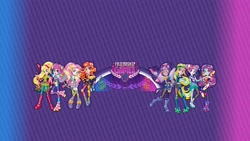 Size: 2538x1434 | Tagged: safe, imported from derpibooru, applejack, fluttershy, lemon zest, pinkie pie, sci-twi, sour sweet, sunny flare, sunset shimmer, twilight sparkle, equestria girls, friendship games, female, official, pony history, shadowbolts, wondercolts, youtube banner
