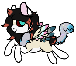 Size: 721x633 | Tagged: safe, artist:lavvythejackalope, imported from derpibooru, oc, oc only, pegasus, pony, augmented tail, chest fluff, coat markings, female, mare, pegasus oc, simple background, smiling, socks (coat markings), solo, transparent background, wings