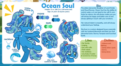 Size: 1200x655 | Tagged: safe, artist:jennieoo, imported from derpibooru, oc, oc only, oc:ocean soul, pegasus, pony, angry, confused, crying, happy, reference, reference sheet, sheet, show accurate, solo, vector, water, water mane