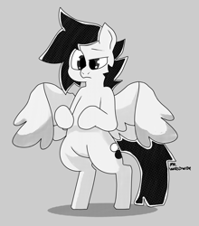 Size: 3142x3577 | Tagged: safe, artist:worldwide, imported from derpibooru, oc, oc only, oc:worldwide, pegasus, pony, bipedal, high res, male, pegasus oc, solo, standing, wings