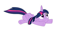 Size: 2224x1273 | Tagged: safe, artist:gmaplay, imported from derpibooru, twilight sparkle, alicorn, pony, the crystalling, female, looking up, lying down, prone, simple background, solo, transparent background, twilight sparkle (alicorn), vector