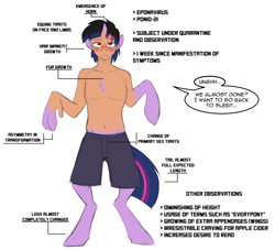 Size: 983x894 | Tagged: safe, artist:acesential, artist:tf-sential, imported from ponybooru, twilight sparkle, alicorn, eponavirus, ponid-21, text, transformation