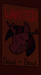 Size: 314x572 | Tagged: safe, artist:goat train, imported from ponybooru, twilight sparkle, dart, wanted poster