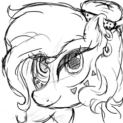 Size: 2000x2000 | Tagged: safe, artist:notawriteranon, imported from ponybooru, oc, oc:soothsayer, pony, ear piercing, piercing, profile