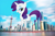 Size: 4500x3000 | Tagged: source needed, safe, artist:dashiesparkle, artist:thegiantponyfan, imported from derpibooru, rarity, pony, unicorn, butt, china, female, giant pony, giant unicorn, giantess, high res, highrise ponies, irl, lidded eyes, looking back, macro, mare, mega giant, mega rarity, open mouth, open smile, photo, plot, ponies in real life, rear view, rearity, shanghai, smiling, story included