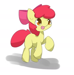 Size: 1920x1948 | Tagged: safe, artist:up_p_ab, imported from derpibooru, apple bloom, earth pony, pony, female, filly, raised hoof, solo