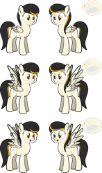 Size: 1920x3271 | Tagged: safe, artist:alexdti, imported from derpibooru, oc, oc only, oc:swan dive, pegasus, pony, female, folded wings, full body, high res, hooves, mare, open mouth, open smile, pegasus oc, simple background, smiling, solo, spread wings, standing, tail, three quarter view, transparent background, two toned mane, two toned tail, wings, yellow eyes