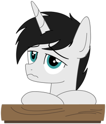 Size: 996x1164 | Tagged: safe, artist:rivet97, imported from derpibooru, oc, oc only, oc:aeromir svechkar, pony, unicorn, bored, desk, male, simple background, solo, tired, transparent background