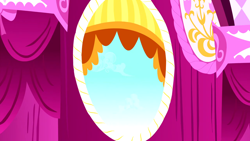 Size: 1280x720 | Tagged: safe, imported from derpibooru, screencap, do princesses dream of magic sheep, season 5, background, carousel boutique, liminal space, no pony, scenic ponyville, window