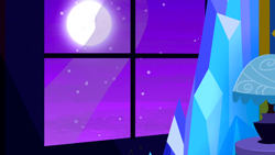 Size: 1280x720 | Tagged: safe, imported from derpibooru, screencap, do princesses dream of magic sheep, season 5, background, moon, night, no pony, scenic ponyville, twilight's castle, window
