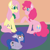 Size: 2048x2048 | Tagged: safe, artist:mintymelody, imported from derpibooru, fluttershy, pinkie pie, oc, oc:wet blanket, earth pony, pegasus, pony, digital art, female, flutterpie, high res, lesbian, magical lesbian spawn, offspring, parent:fluttershy, parent:pinkie pie, parents:flutterpie, shipping