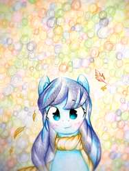 Size: 1920x2560 | Tagged: safe, artist:stardust0130, imported from derpibooru, coloratura, earth pony, pony, clothes, female, looking at you, mare, scarf, smiling, solo