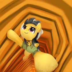 Size: 2000x2000 | Tagged: safe, artist:darksly, imported from derpibooru, daring do, pegasus, pony, climbing, clothes, female, hat, high res, mare, newbie artist training grounds, shirt, solo