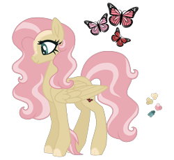 Size: 1800x1649 | Tagged: safe, artist:magicuniclaws, imported from derpibooru, oc, oc only, hybrid, pony, female, magical lesbian spawn, offspring, parent:fluttershy, parent:rain shine, simple background, solo, transparent background, wings