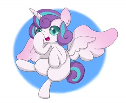 Size: 1484x1217 | Tagged: safe, artist:unagipai_, imported from derpibooru, princess flurry heart, alicorn, pony, boop, cute, female, filly, filly flurry heart, flurrybetes, flying, happy, self-boop, solo, translation request