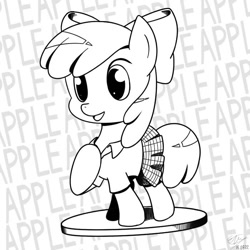 Size: 700x700 | Tagged: safe, artist:wikineetrer, imported from derpibooru, apple bloom, earth pony, pony, clothes, female, filly, skirt, solo