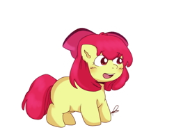 Size: 640x512 | Tagged: safe, artist:sumechiayuu, imported from derpibooru, apple bloom, earth pony, pony, anime style, female, filly, solo