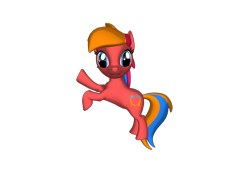 Size: 1200x900 | Tagged: safe, artist:mrbarney94, imported from derpibooru, piña colada, piña colada (g1), earth pony, pony, pony creator, 3d, 3d pony creator, female, filly, g1, g1 to g4, g4, g4 style, generation leap, ponylumen, rearing, simple background, transparent background, tropical ponies