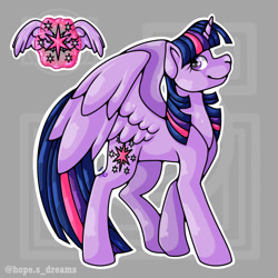 Size: 768x768 | Tagged: safe, artist:hopes-dream, imported from derpibooru, twilight sparkle, alicorn, pony, abstract background, female, solo, twilight sparkle (alicorn)