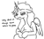 Size: 488x427 | Tagged: safe, artist:jargon scott, imported from derpibooru, oc, oc:dyx, alicorn, pony, annoyed, dialogue, floppy ears, implied urine, lineart, monochrome, older, older dyx, simple background, sitting, sitting on toilet, solo, toilet