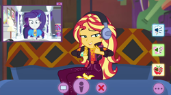 Size: 1920x1074 | Tagged: safe, imported from derpibooru, screencap, rarity, sunset shimmer, equestria girls, equestria girls series, festival looks, spoiler:eqg series (season 2)