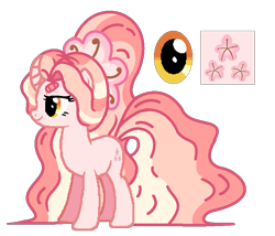 Size: 814x696 | Tagged: dead source, safe, artist:cherritoppu, artist:maiii-san, imported from derpibooru, oc, oc only, oc:cherry bloom, pony, unicorn, eyelashes, female, horn, mare, reference sheet, simple background, smiling, solo, transparent background, unicorn oc