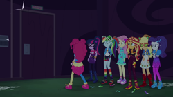 Size: 1920x1082 | Tagged: safe, imported from derpibooru, screencap, applejack, fluttershy, pinkie pie, rainbow dash, rarity, sci-twi, sunset shimmer, twilight sparkle, equestria girls, equestria girls series, sunset's backstage pass!, spoiler:eqg series (season 2), humane five, humane seven, humane six, legs