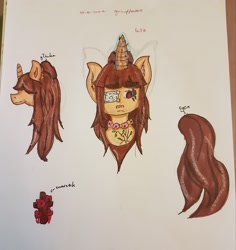 Size: 1931x2048 | Tagged: safe, artist:agdapl, imported from derpibooru, oc, oc only, oc:rose black, pony, unicorn, bust, duo, eyepatch, female, glowing horn, horn, mare, signature, unicorn oc