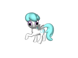 Size: 1200x900 | Tagged: safe, artist:mrbarney94, imported from derpibooru, cotton cloudy, pegasus, pony, pony creator, 3d, 3d pony creator, female, filly, g1, g4, g4 style, ponylumen, simple background, transparent background, walking, wings