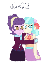 Size: 2000x2774 | Tagged: safe, artist:bigpurplemuppet99, imported from derpibooru, coco pommel, suri polomare, equestria girls, clothes, cocopolo, crystal prep academy uniform, female, high res, lesbian, school uniform, shipping