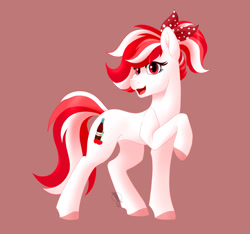 Size: 1920x1800 | Tagged: safe, artist:rand-dums, imported from derpibooru, oc, oc only, oc:cherry pop, pony, female, raised hoof, simple background, solo