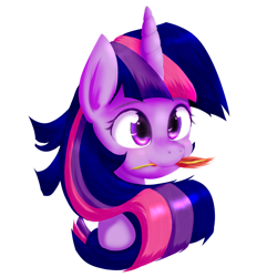 Size: 1280x1280 | Tagged: safe, artist:yinglongfujun, artist:yinglung, imported from derpibooru, twilight sparkle, pony, unicorn, female, mare, mouth hold, quill, simple background, solo, transparent background