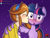 Size: 4000x3000 | Tagged: safe, artist:thealjavis, imported from derpibooru, twilight sparkle, alicorn, human, pony, ace attorney, athena cykes, blushing, crossover, crossover shipping, elements of justice, female, hug, kissing, lesbian, shipping, twilight sparkle (alicorn), wholesome, winghug, wings