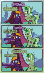 Size: 1920x3169 | Tagged: safe, artist:alexdti, imported from derpibooru, oc, oc only, oc:ale, oc:purple creativity, oc:screwpine caprice, pegasus, pony, comic:quest for friendship, comic, female, glasses, mare