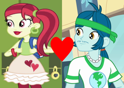 Size: 1368x968 | Tagged: safe, edit, imported from derpibooru, captain planet, rose heart, equestria girls, equestria girls (movie), backpack, crack shipping, cropped, female, heart, male, roseplanet, shipping, shipping domino, straight